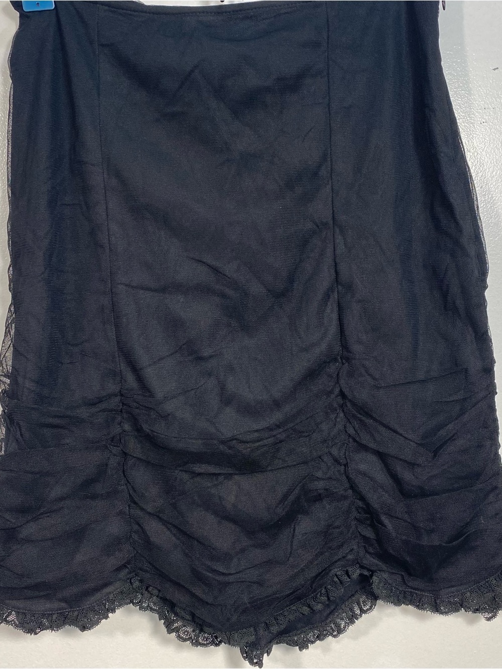 Vintage Betsey Johnson Black Lace Hem Skirt, Dark Romantic, Fairy Goth, Y2K